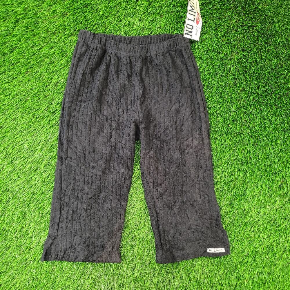 Vintage 90s NO-Limits Fleece Shorts Womens S/M Black USA